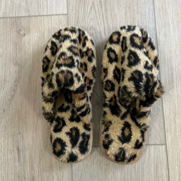 J.Crew Women's Leopard Slippers Size 6 - Picture 1 of 5